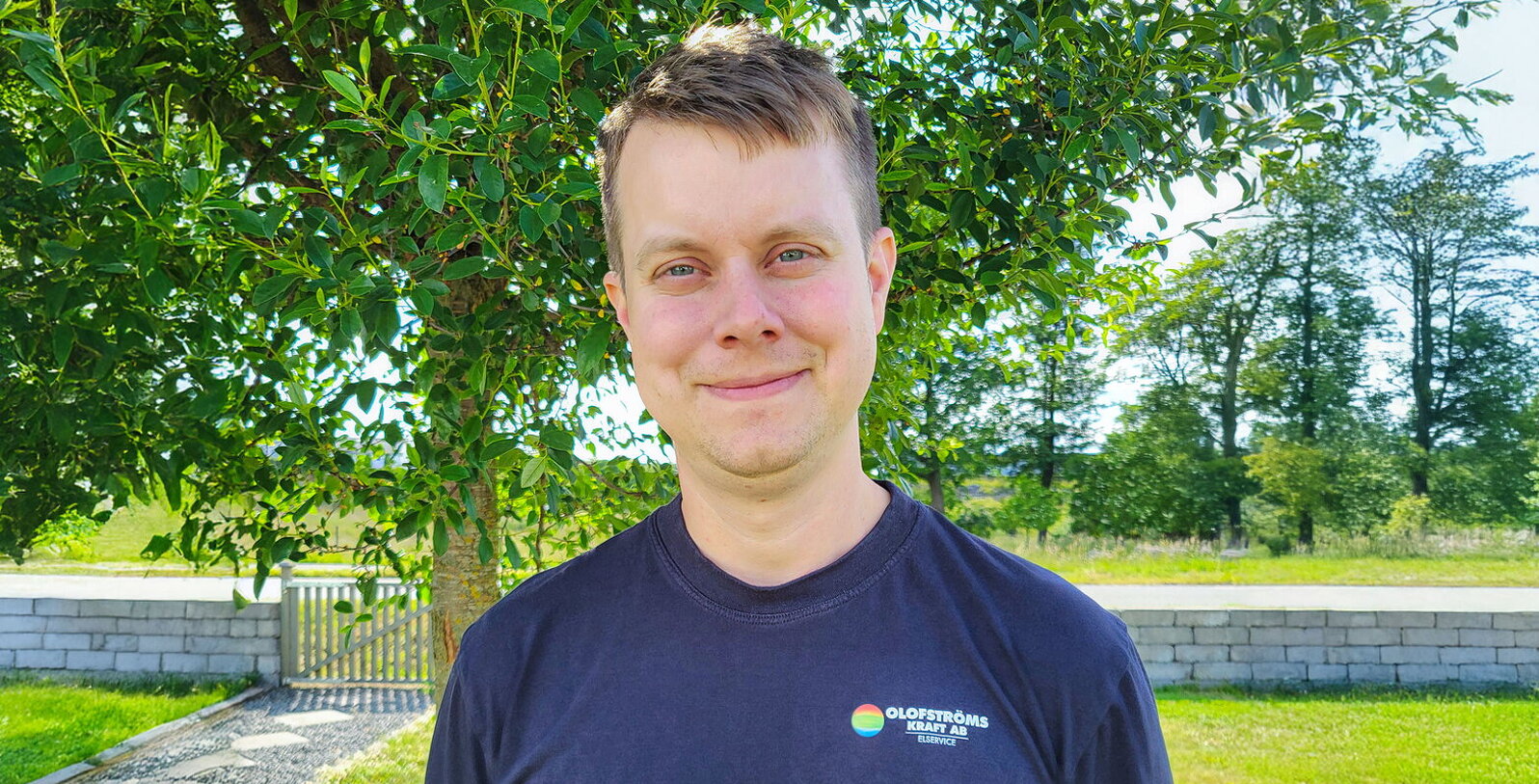 Bild på Victor Ivarsson, linjemontör, Olofströmskraft.